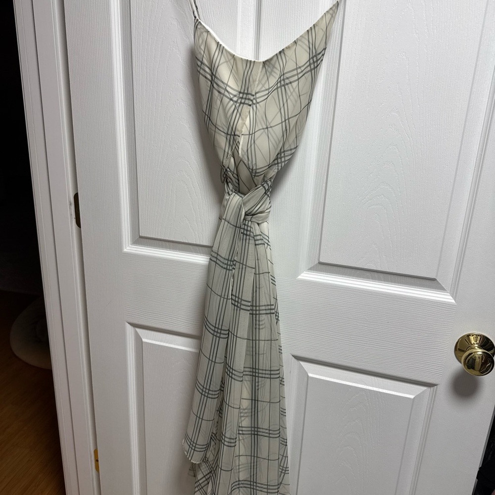Plaid Sleeveless Maxi Dress Vince NWT size M - Picture 4 of 8